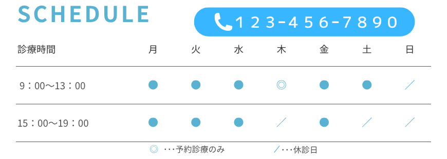 診察時間とTel